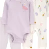 Conjunto 3 piezas Pijama, Body y Patitas Niña Carter's 6 Meses