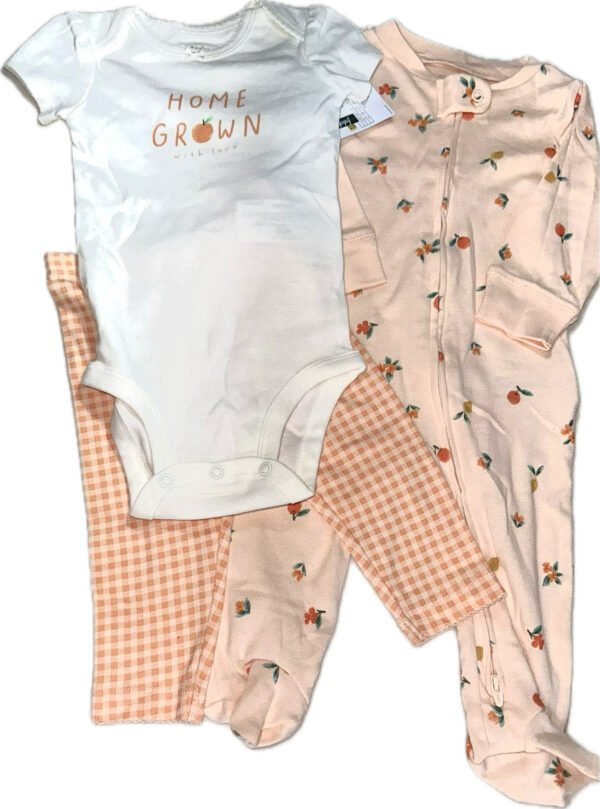 Conjunto 3 Piezas Pijama, Body y Pantalón  para Niña Carter's  6 Meses