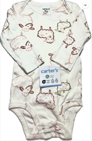 Bodys de Algodón Bebé Niña Carter’s 9 Meses