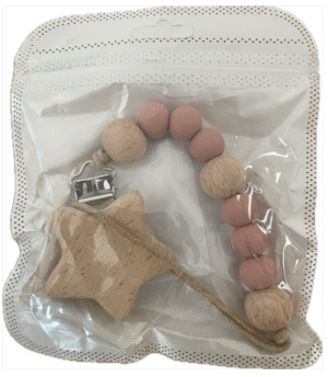Cadena Para Chupete De Silicona Para Bebe. Clip Para Chupete