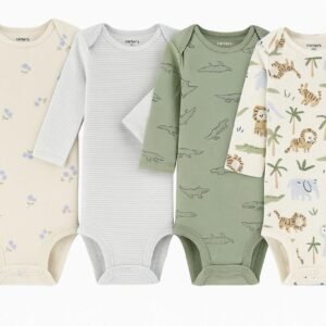 Set 4 unidades Bodys Algodón Bebé Carter’s 9 Meses