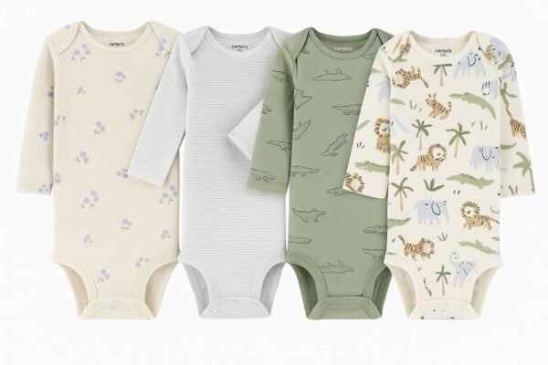 Set 4 unidades Bodys Algodón Bebé Carter’s 9 Meses
