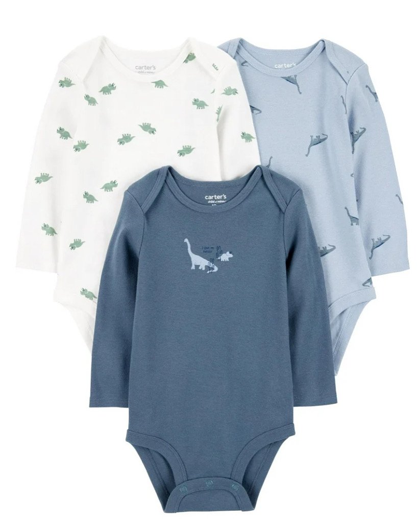 Set 3 bodys Carters mangas largas
