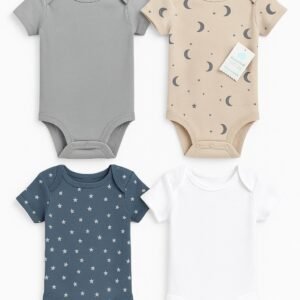 Set 4 unidades Bodys Algodón Bebé 0-3 meses Cloud Island
