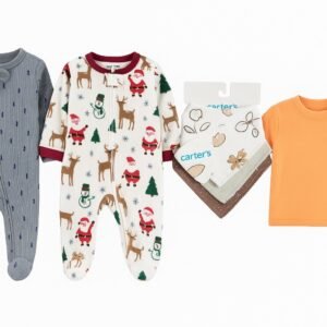 Combo 4 Piezas Carters, 2 Body, 3baberos Y Remera. 0-3 Meses