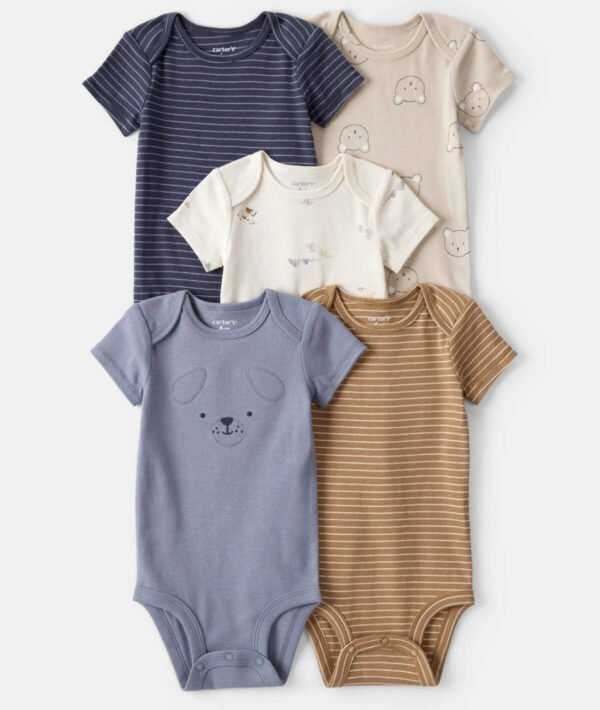 5 bodys carters Bebe mangas cortas (12meses)