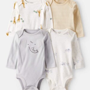 4 bodys carters Bebe mangas largas (12meses)