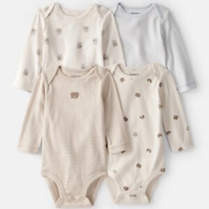 4 bodys carters Bebe mangas largas (12meses)
