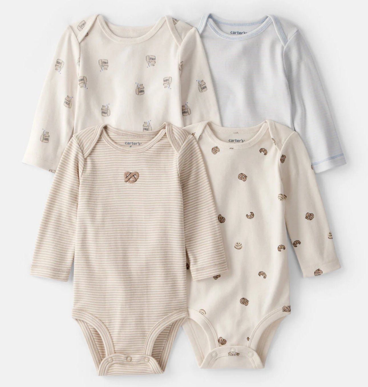 4 bodys carters Bebe mangas largas (12meses)