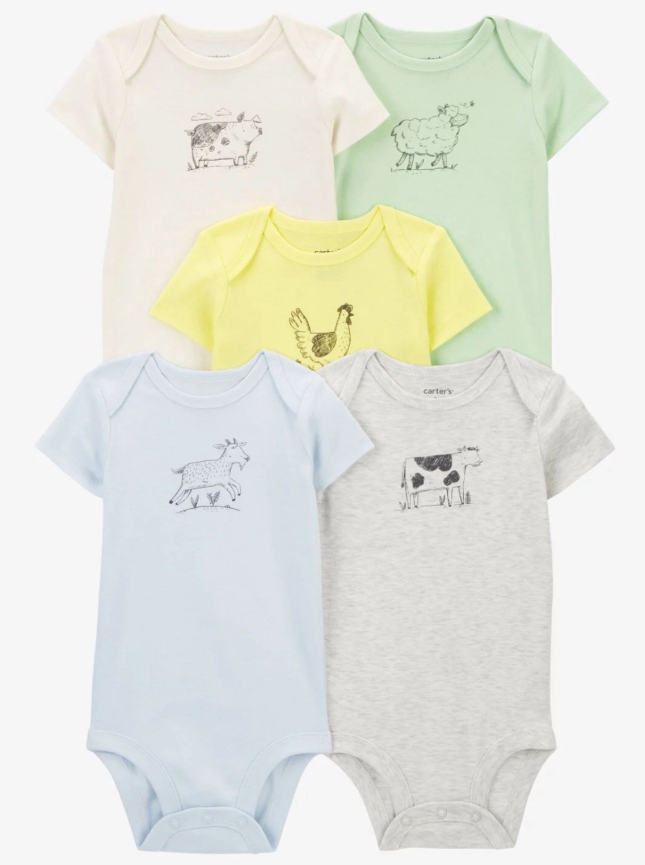 5 bodys de bebe carters (recien nacido)
