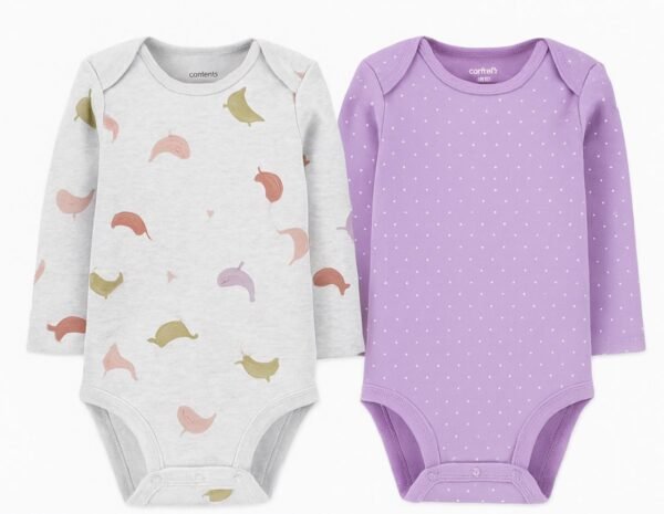 Set 4 unidades Bodys Algodón Bebé Carter’s 12 Meses - Imagen 3