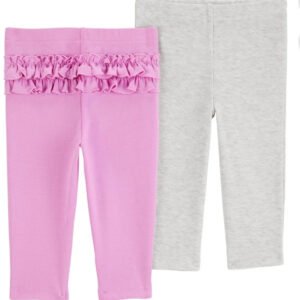 Carter's Child of Mine Baby Pants, 2-Pack, Sizes 3-6m/ 12meses