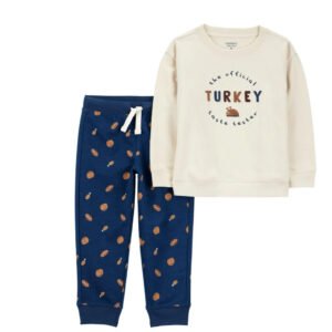 Carter's Child of Mine Baby and Toddler Boy Thanksgiving Outfit Set, 2-Piece 6-9meses