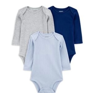 Carter's Child of Mine Baby Boy Bodysuits, 3-Pack, Sizes 0-3m /18m