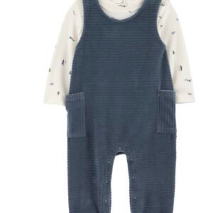Carter's Child of Mine Baby and Toddler Jumpsuit Overall, 2-Piece, 18m