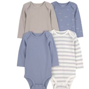 Carter's Child of Mine Baby Bodysuits, 4-Pack,