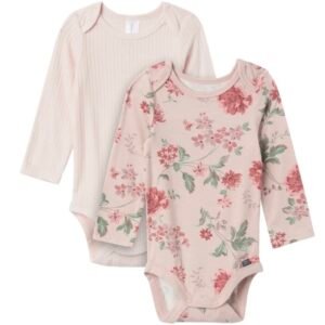Modern Moments by Gerber Bodysuits Unisex Bebé Manga Larga Súper Suave 2-Pack, Tallas 0-3M y 6-9M