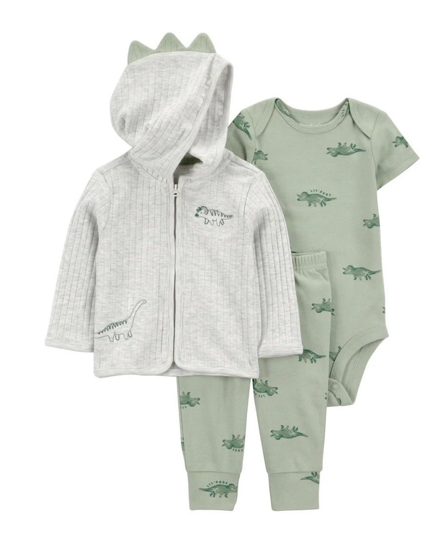 Conjunto Carter’s Bebé Niño 3 Piezas con Cardigan, Outfit Cómodo, Talla 18 Meses