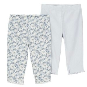 Pantalones Carter’s Bebé 2-Pack, Ropa Cómoda para Bebé, Talla 18 Meses