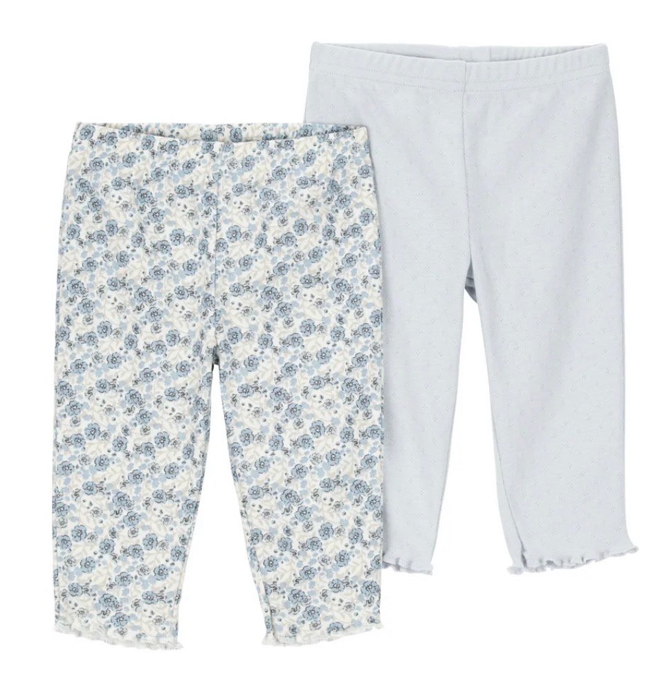 Pantalones Carter’s Bebé 2-Pack, Ropa Cómoda para Bebé, Talla 18 Meses