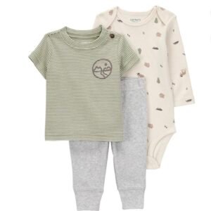 Conjunto Carter’s Bebé Niño 3 Piezas, Outfit Cómodo, Talla 3-6 Meses