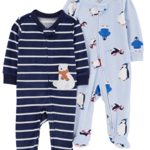 Carter’s Child of Mine Pijama Bebé Sleep N Play, Enterizo Suave 2 Pack, Talle 3-6 Meses