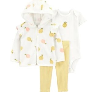 Carter's Child of Mine Baby Girl Cardigan Outfit Set, 3-Piece, Sizes 3-6m y 24m
