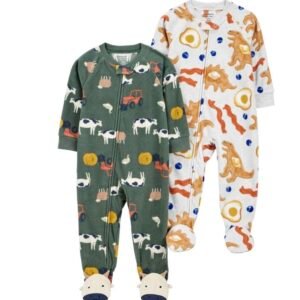Carter's Child of Mine Toddler Pajama Sleeper, 2 Pack, One-Piece, Sizes 18m